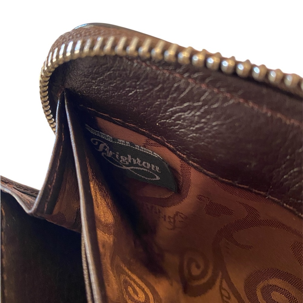 Brighton Brown Nylon Women's Wallet with Zipper and Charm - Picture 2 of 5